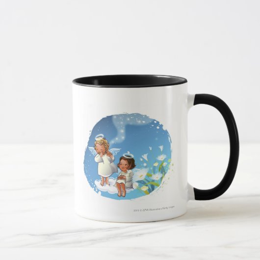 Mug Deux anges se reposant sur les nuages (Droite)