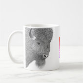 Mug Deux bisons avec un logo créatif (Gauche)