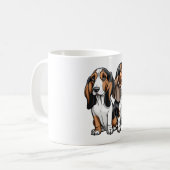 Mug Deux Bons Hounds de Dessin Cartoon (Devant gauche)