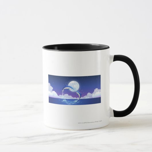 Mug Deux bouteille-ont flairé sauter de dauphins de (Droite)