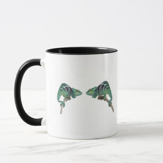 Mug Deux caméléons de panthère fouineurs soient (Gauche)