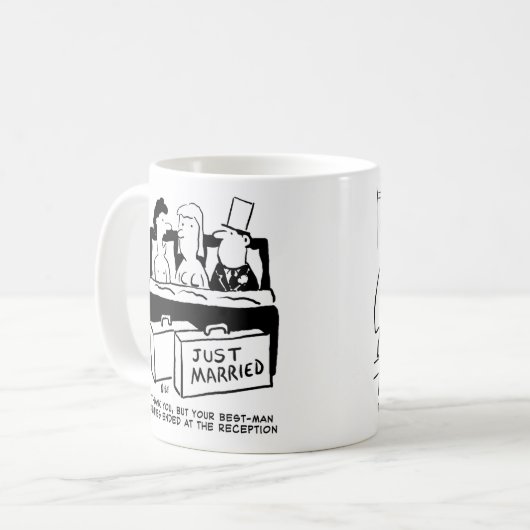 Mug Deux Caricatures À Thème Mariage. (Devant gauche)
