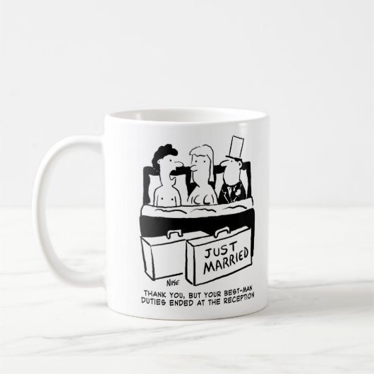 Mug Deux Caricatures À Thème Mariage. (Gauche)