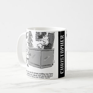 Mug Deux caricatures juridiques amusantes pour Noël