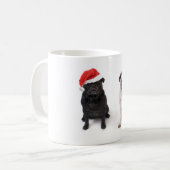 Mug Deux carlins de Noël (Devant gauche)