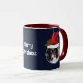 Mug Deux chapeaux de Père Noël Rouge Personnalisé Modè (Devant droit)