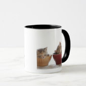 Mug Deux chatons dormant dans des cuvettes (Devant droit)