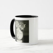 Mug Deux chatons se cachant dans le vase, (B&W) (Devant gauche)