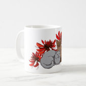 Mug Deux chats avec corail australien (Devant gauche)