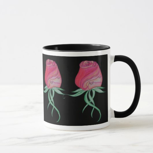 Mug Deux chats dans un Rose-Noir (Droite)