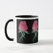 Mug Deux chats dans un Rose-Noir (Gauche)