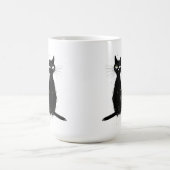 Mug Deux chats noirs Conception Musique (Centre)