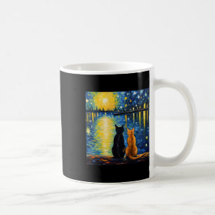 Mug Deux chats Starry Night Lover Cat Art Peinture Kit
