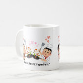 Mug Deux Chefs Cuisine - L'amour est l'ingrédient secr (Devant gauche)