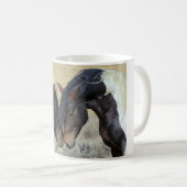 Mug Deux Chevaux Brown Sauvages Étonnants (Devant droit)