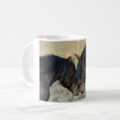 Mug Deux Chevaux Brown Sauvages Étonnants (Devant gauche)