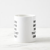 Mug Deux choses que vous ne combattez pas pour l'Amour (Centre)