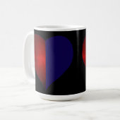 Mug deux coeurs à deux tons (Devant gauche)