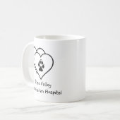 Mug Deux Coeurs Aiment les animaux Empreinte personnal (Devant gauche)