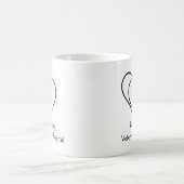 Mug Deux Coeurs Aiment les animaux Empreinte personnal (Centre)