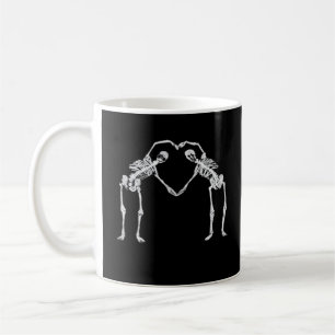 Mug Deux Coeurs de squelette Mains Classique