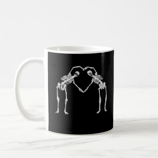 Mug Deux Coeurs de squelette Mains Classique (Gauche)