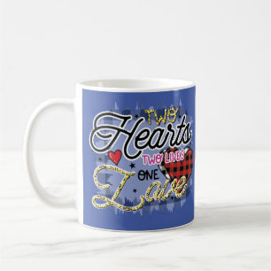Mug Deux coeurs Deux vies Un amour, Saint Valentin