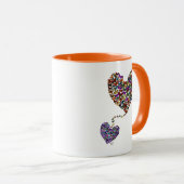 Mug Deux Coeurs papillons (Devant droit)