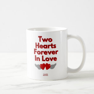Mug Deux Coeurs pour toujours dans la bouillie de café