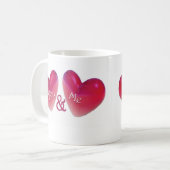 Mug Deux coeurs romantiques (Devant gauche)