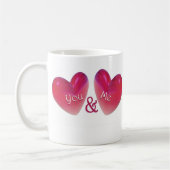 Mug Deux coeurs romantiques (Gauche)