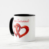 Mug Deux cœurs, un amour (Devant gauche)