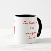 Mug Deux cœurs, un amour (Devant droit)
