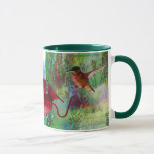Mug Deux colibris colorés à la mangeoire