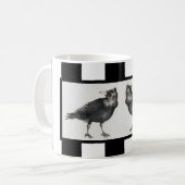 Mug Deux corbeaux et bandes noires (Devant gauche)