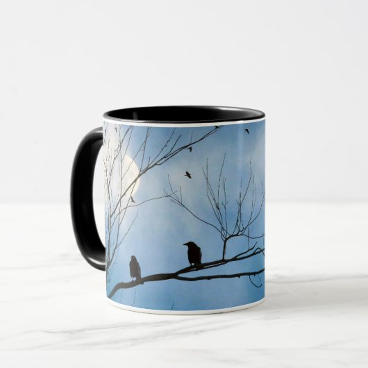 Mug Deux corbeaux sur une branche (Devant gauche)