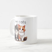 Mug Deux Cute Kittens Love Cats (Devant gauche)