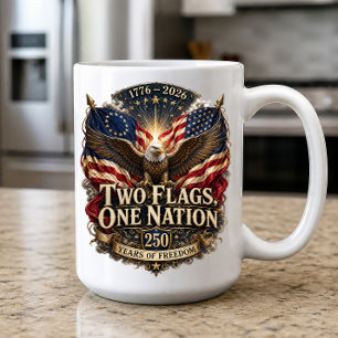 Mug Deux Drapeaux Une Nation Amérique 250