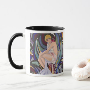 Mug Deux femmes Art Déco vintage par S. Chompre