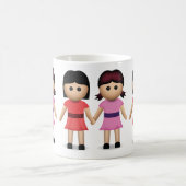 Mug Deux femmes tenant des mains Emoji (Centre)