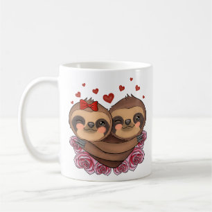 Mug Deux fentes dans l'amour embrasser les coeurs Sain