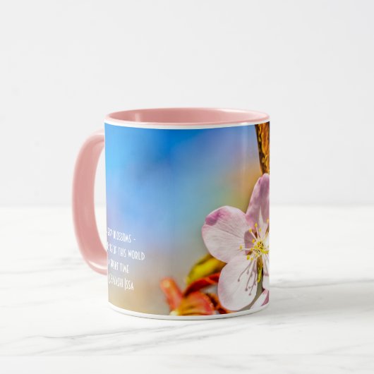 Mug Deux fleurs de cerisier Sakura (Devant gauche)