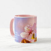 Mug Deux fleurs de Sakura éclairées au soleil (Devant gauche)