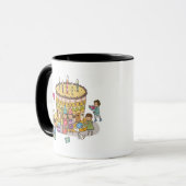 Mug Deux garçons et trois filles en fête (Devant gauche)