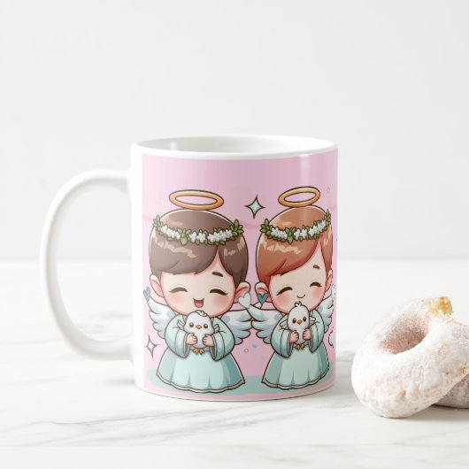 Mug Deux gardiens célestes (Avec donut)
