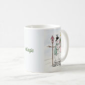 Mug Deux gens de neige aquarelle Magique scène d'hiver (Devant droit)