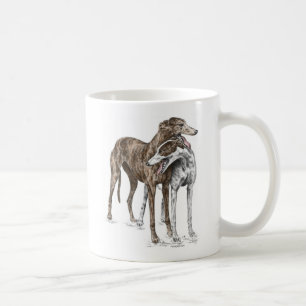 Mug Deux Greyhound Friends Dog Art