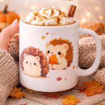 Deux hérissons en automne & amitié naturelle.