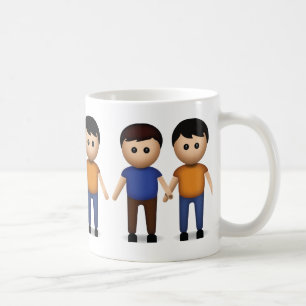 Mug Deux hommes tenant des mains Emoji