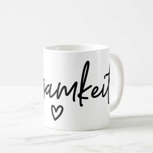 Mug Deux jours, German Word, Togetherness, German (Devant droit)